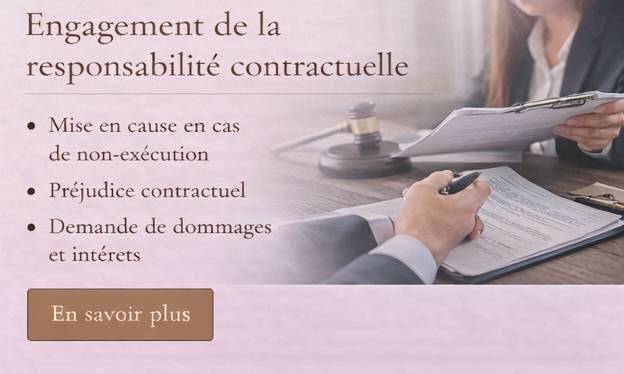 engagement de la responsabilité contractuelle