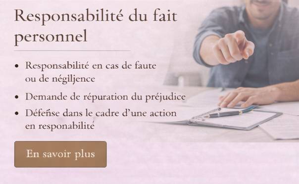 responsabilité du fait personnel